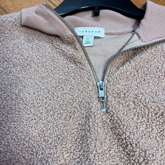 Topshop Mauve fleece sweater - Picture 3 of 3